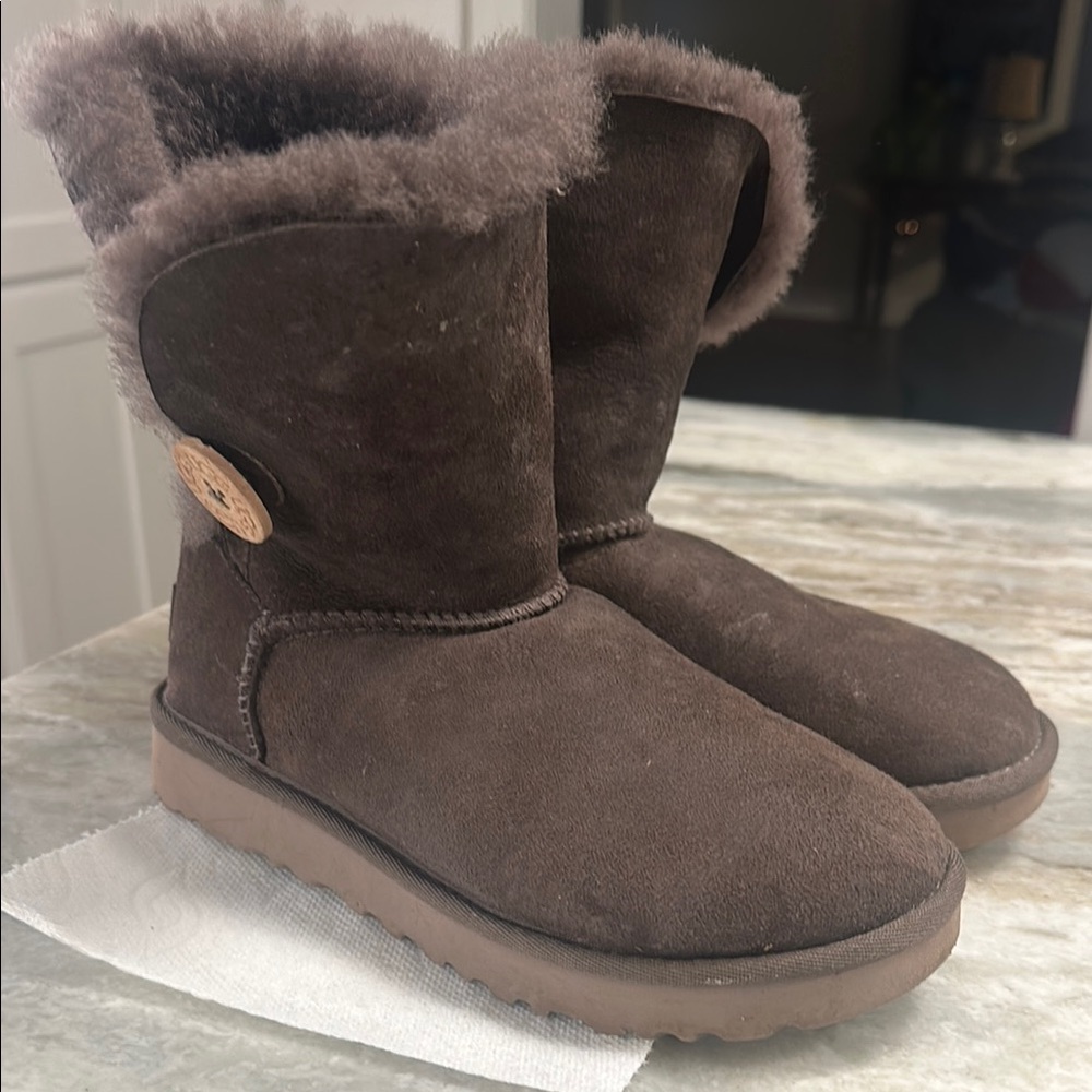 UGG Gray Shearling Boots